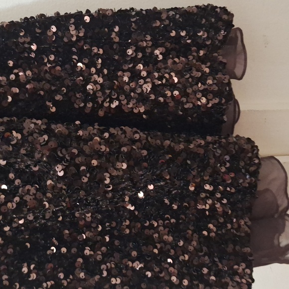 NWT ZARA SEQUIN MINI DRESS OPEN BACK BROWN FESTIVE COLLECTION - Picture 8 of 9